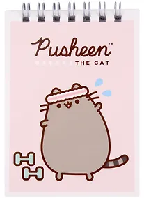 Купить Блокнот А7 40л "Pusheen" евроспираль,выб.УФ-лак, ассорти — Фото №1