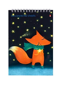 Купить Блокнот А7 40л кл. "ПЛАНЕТЫ В КОСМОСЕ" бел.офсет, гребень, сплошн. УФ-лак — Фото №1