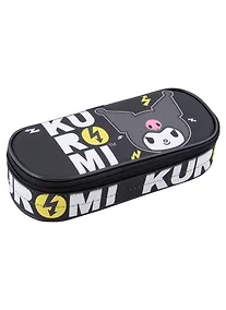 Купить Пенал корпусный "Kuromi", черно-желтый,  22.5 х 9 х 5 см — Фото №1