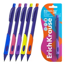 Купить Карандаш механический 2,0мм "ErgoLine Kids Neon" ассорти, блистер, ErichKrause — Фото №1