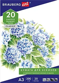 Купить Папка для рисования А3 20л 200 г/м2, BRAUBERG — Фото №1