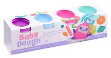 Купить Тесто для лепки "BabyDough". Набор 4 цвета (фиолетовый, мятный, розовый, нежно-голубой) — Фото №1