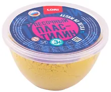 Купить Пластилин песочный Желтый (250 гр) (4+) (Пл-003) (банка) (Lori) — Фото №1