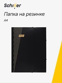 Купить Папка на резинке А4 "Line" черная, Schiller — Фото №1