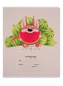 Купить Тетрадь в линейку Феникс+, "Веселый корги", 24 листа, в ассортименте — Фото №1