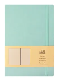 Купить Книга для записей А4- 96л кл. "Joy Book. Сахарный лед" иск.кожа, тонир.блок, скругл.углы, ляссе, резинка — Фото №1