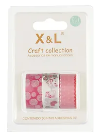 Купить Набор клейкой декоративной ленты "Сердечки" — Фото №1