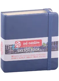 Купить Блокнот для зарисовок 12*12см 80л "Art Creation" 140г/м2, 7БЦ, Синий морской, Fabriano — Фото №1
