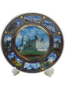 Купить Магнит-тарелка Владимир Успенский Собор (фарфор) (D7) (026-7K8-66) — Фото №1
