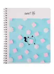 Купить Тетрадь в клетку Academy Style, "Кот-зефирка", 48 листов, в ассортименте — Фото №1