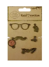 Купить Элементы метал. для скрапбукинга (7 шт) (ассорти) Очки-часы (S20494478) — Фото №1