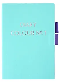 Купить Ежедневник недат. А5 136л "Colour. No 1" мятный, интегр.переплет, иск.кожа, тисн.фольгой, серебро, офсет, ляссе — Фото №1