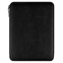 Купить Ежедневник-органайзер недат. А5+ 120л "Шеврет экстра" черный, тв.переплёт с поролоном, иск.кожа, на молнии, ляссе, ПВХ-коробка — Фото №1