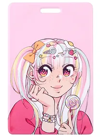 Купить Чехол для карточек Аниме Девушка декора-кей (цветная) — Фото №1