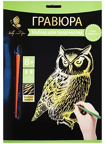 Купить Набор д/творч. Гравюра золото Совушка (HY340001117g) (18х24см)(8+) (Hobby and you) — Фото №1