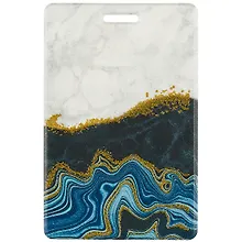 Купить Чехол для карточек Мрамор серый с черным (глиттер) (ДГ2020-258) — Фото №1