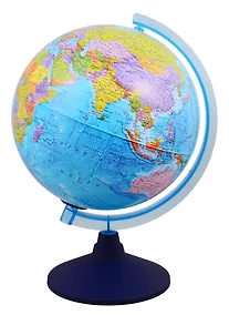 Купить Глобус D25см "День и ночь" политический и звезд.неба, с подсветкой от батареек, Глобен — Фото №1
