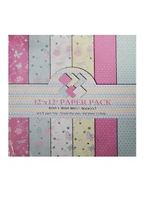 Купить Набор бумаги для скрапбукинга 30*30см, 12 листов, розовый (11-22345-9) — Фото №1