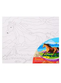 Купить Набор для раскрашивания по номерам ТМ Рыжий Кот Холст Дикая лошадь 25х30см Х-1651 — Фото №1