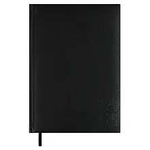 Купить Ежедневник дат. 2026г. А5 176л "Наппа" черный, кожзам, тв.переплет, обл.поролон, блинт.тиснение, офсет, справ.мат-лы, ляссе, инд.уп — Фото №1