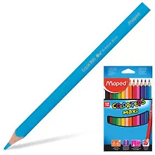 Купить Карандаши цветные Maped, ColorPeps Maxi, 12 цветов — Фото №1