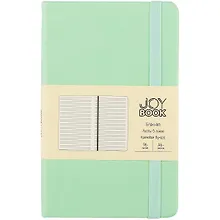 Купить Записная книжка А6 96л лин. "Joy Book. Снежная мята" иск.кожа, тв.переплет, ляссе, резинка, инд.уп. — Фото №1