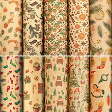 Купить Бумага упаковочная 70*100см "Christmas Kraft" крафт, НГ, инд.уп., ассорти — Фото №1