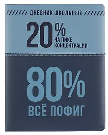 Купить Дневник шк. "Фразы с характером. На пике концентрации" кожзам, тв.переплёт, поролон, пантон, шелкография в две краски, одно ляссе, загругл.углы, универс.шпаргалка — Фото №1