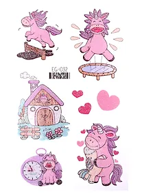 Купить Тату "Единороги" (2 вида) (7,5х12см) — Фото №1