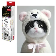 Купить Алмазная  мозаика (набор для творчества) арт. 71340 / 50 Котенок в худи, размер: 20*25 см — Фото №1