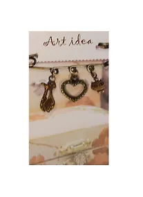 Купить Заготовка для декора Art idea Кулон "Сердце" метал. 1,5см QA-1542" — Фото №1