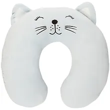 Купить Подголовник Котик с закрытыми глазками (текстиль) (30х30) — Фото №1