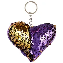 Купить Брелок с пайетками Сердце (текстиль) — Фото №1