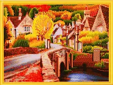 Купить Алмазная мозаика ТМ Рыжий Кот (класс.) 40х50см (31цв) Уютный городок AC4049 — Фото №1