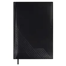 Купить Ежедневник недат. А5 160л "Сариф эконом" черный, иск.кожа, тв.переплёт, поролон, блинтовое тиснение, офсет, ляссе — Фото №1