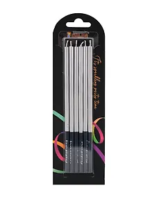 Купить Набор свечей для торта Silver (серебро) (6шт) (15см) (12-7color-candle_12) — Фото №1