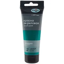 Купить Краска акриловая художественная "Студия" 75мл, зеленая фц, Гамма — Фото №1