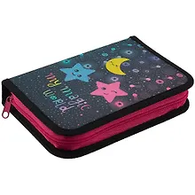 Купить Пенал школьный 1отд. "Космос" 21*14см, молния, откидной клапан — Фото №1