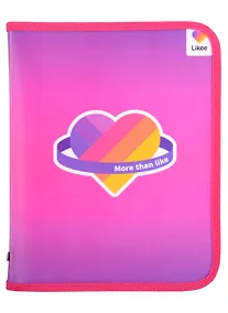 Купить Папка для тетрадей А5 "Likee" 23*17,5*2,5, пластик, молния с трех сторон — Фото №1
