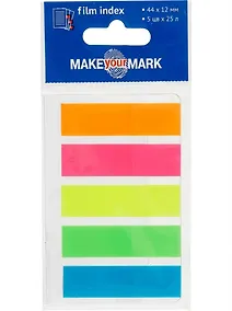 Купить Набор самоклеящихся закладок «Make your mark», неоновые, 5 блоков — Фото №1