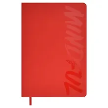 Купить Ежедневник недат. А5 160л "Софт-тач" красный, кожзам, тв.переплет, декор УФ лак, офсет, ляссе — Фото №1