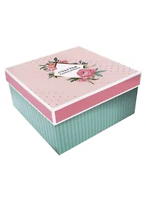 Купить Коробка подарочная складная "Счастья от всей души" 20*9,8*20  картон, ассорти — Фото №1