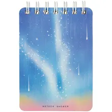 Купить Блокнот А6 80л лин. 100*140 "Meteor shower" на спирали, ассорти — Фото №1