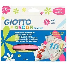 Купить Фломастеры 06цв "Giotto Decor Textille" для ткани, Giotto — Фото №1
