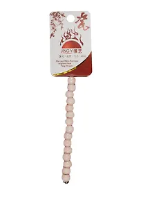 Купить Набор для творчества Бусины керам. на силикон. нити 15шт 8мм B16, моноцвет бледно розовый — Фото №1