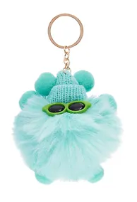 Купить Брелок-помпон с очками (иск.мех) (10 см) (12-0899-b5) Bookvalno — Фото №1