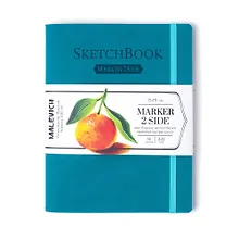 Купить Скетчбук 150*190 18л "Markers" 220г/м2, для маркеров, бирюзовый — Фото №1