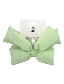 Купить Заколка-крабик дутая Бантик (мятная) (текстиль) (13см) (12-2025093-14) (Lafilaf) — Фото №1