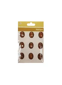 Купить Стикеры имитация дерева на картонке Овальные (11034702) (2,5х5) (6шт) (подвес) (упаковка) — Фото №1