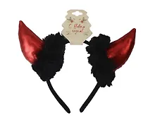 Купить Ободок Рожки красные с мехом (текстиль) (12-6142-HNY31) — Фото №1